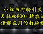 小红书打粉引流，一天轻松500+精准流量，大佬都在用的打粉教程