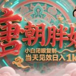 用AI克隆“唐朝胖妞”日更3条，平台疯狂推流，小白闭眼复制，当天见效，日入1k+