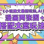 小说推文最新玩法，AI漫画两张图+搭配文案玩法