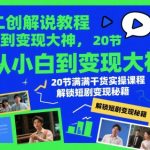 短剧二创解说教程，从小白到变现大神，20节满满干货实操课程，解锁短剧变现秘籍