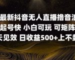 2025五月最新无人直播撸音浪单日产出5张+实操教程【揭秘】