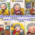 AI情感语录治愈老奶奶老爷爷短视制作，条条10万+，轻松起号变现