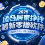适合居家挣钱2025最新零撸软件，实测单日收入4张，多劳多得 一部手机即可操作【揭秘】