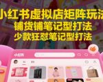 小红书虚拟店矩阵玩法，铺货铺笔记型打法，少款狂怼笔记型打法