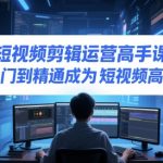 短视频剪辑运营高手课，入门到精通成为短视频高手