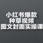 小红书爆款种草视频图文封面实操课，​开店、选品、引流、变现全流程