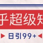 知乎超级矩阵玩法引流高质量精准粉SEO覆盖，日变现1k+【揭秘】