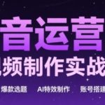 抖音运营与AI视频制作实战课程，爆款选题-AI特效制作-账号搭建