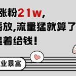 11条作品涨粉21W，条条百W播放，流量猛就算了，广告商也追着给钱