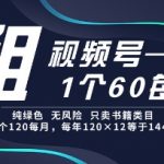 租视频号，一个60每月，2个120.纯绿色、无风险，常年租【揭秘】