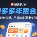 拼多多年费会员，实经验分享操，时长拉满，干货拉满(更新6月)