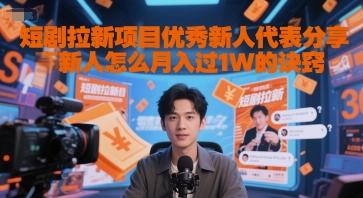 短剧拉新项目优秀新人代表分享[/erphpdown]新人怎么月入过1W的诀窍