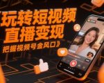 玩转短视频直播变现，把握视频号金风口