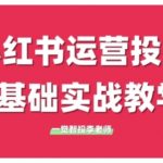 小红书运营投流，小红书广告投放从0到1的实战课，学完即可开始投放（更新）