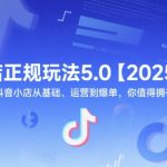 抖店正规玩法5.0【2025新】抖音小店从基础、运营到爆单，你值得拥有