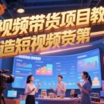 短视频带货项目教程，打造短视频带货第一队伍