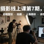 人像摄影线上课第7期，审美-前期策划-拍摄-人像精修-调色