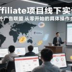 国外Affiliate项目线下实训教程，国外广告联盟从零开始的具体操作全流程