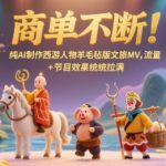 商单不断！纯AI制作西游人物羊毛毡版文旅MV，流量+节目效果统统拉满