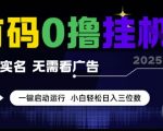 首码0撸挂G项目，无需实名无需看广告 一键启动运行，小白轻松日入三位数【揭秘】