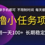 零撸小任务项目，苹果安卓手机都可以做，不限制时间，每天都有收益【揭秘】
