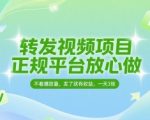 转发视频项目，正规平台放心做，不看播放量，无粉丝要求，发了就有收益，一天3张【揭秘】