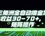 最新AI全自动游戏撸金项目，单窗口收益30-70+，可批量操作【揭秘】