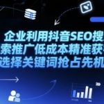 企业利用抖音SEO搜索推广低成本精准获客，选择关键词抢占先机