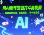 用AI制作荒诞打斗类视频，吸睛效果拉满，条条爆款，1分钟教会你