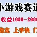 25年暑期高收益项目，小游戏赛道一天收益1-2k+ 稳定项目，上手快，门槛低【揭秘】