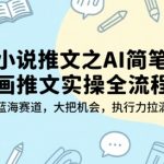 小说推文之AI简笔画推文实操全流程，蓝海赛道，大把机会，执行力拉满