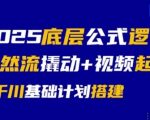 2025底层公式逻辑自然流撬动+视频起号+千川基础计划搭建