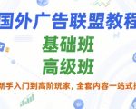 国外广告联盟教程，基础班和高级班，从新手入门到高阶玩家，全套内容一站式搞定