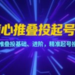 随心推叠投起号课，随心推叠投基础、进阶，精准起号投放等