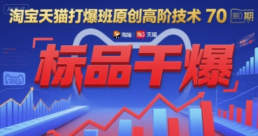 淘宝天猫打爆班原创高阶技术第70期：标品干爆