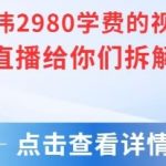 张小伟2980付费额视频号绿幕直播给你们拆解玩法