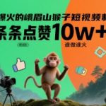 最新爆火的峨眉山猴子短视频制作教程，条条点赞10w+，谁做谁火【教程+提示词】