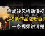 宫崎骏⻛格AI视频，⻜⾏+骑⾏治愈系解锁流量新密码，149条作品涨粉百W