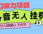2025最新抖音暴力挂G撸金项目，单号产出2k+ ，小白当天也能拿结果，长期稳定做的项目【揭秘】