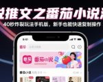 小说推文之番茄小说混剪40秒炸裂玩法手机版，新手也能快速复制操作