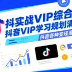 抖音实战VIP综合班，抖音VIP学习规划请晰抖音各种变现渠道