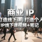 商业IP打造线下课，打造个人 IP线下课视频+笔记