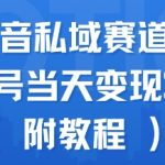 蓝海抖音私域赛道，实操单账号当天变现288+(附教程)