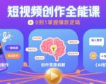 短视频创作课，短视频制作、创作思路、Ai写爆款文案