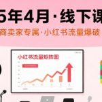 小红书25年4月线下课程，电商卖家小红书流量课，录音+图片