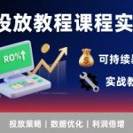 AD投放教程课程实战课，实现广告ROI300%+可持续暴利