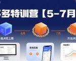 多多特训营【5-7月】产品决定上限，方法决定下限，各种玩法技巧落地实操