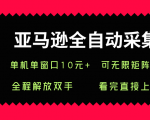 亚马逊全自动采集，单机单窗口一天10+，可无限矩阵去做【揭秘】