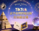 TikTok玄学命理跨境出海双语掘金课，手把手教你用命理知识精准直击海外用户痛点