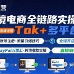 跨境电商线上课，TikTok 直播运营 + 多平台账号注册 + PayPal 万里汇实操教程